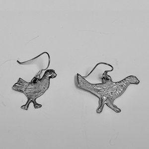 Metal Bird Earrings